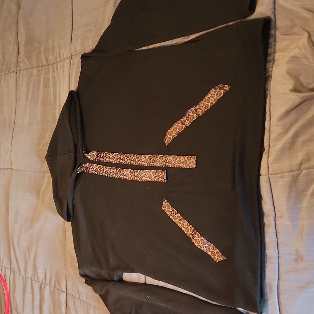 Black hooded sweatshirt